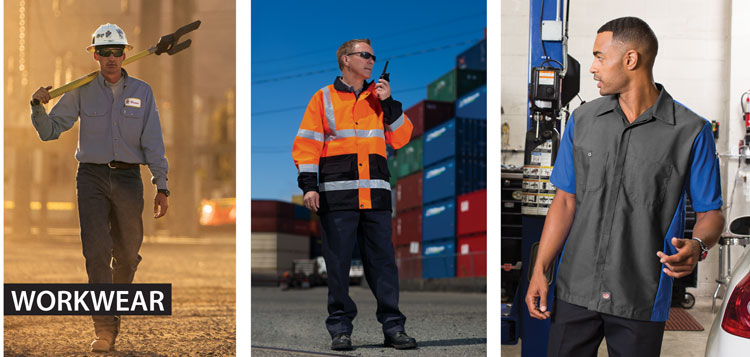 workwear apparel collage